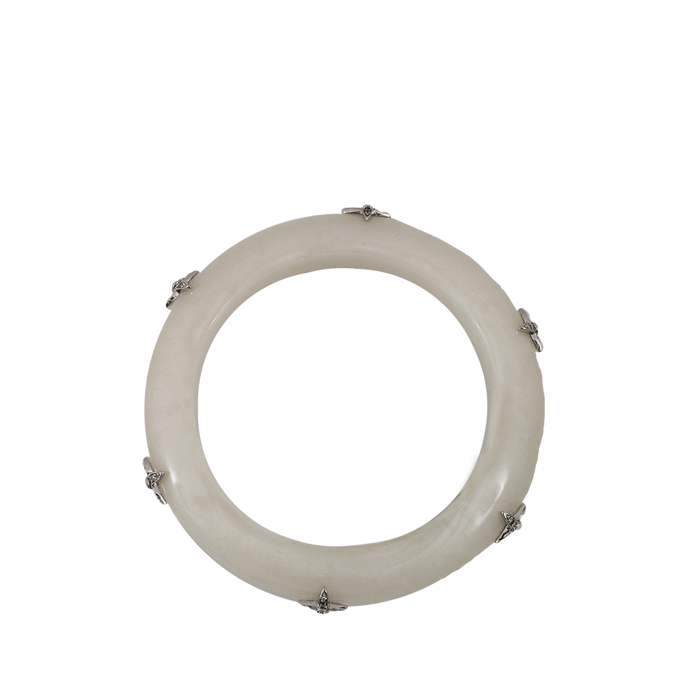 MIRIAM SALAT-Starlet Mother of Pearl Bangle-SILVER