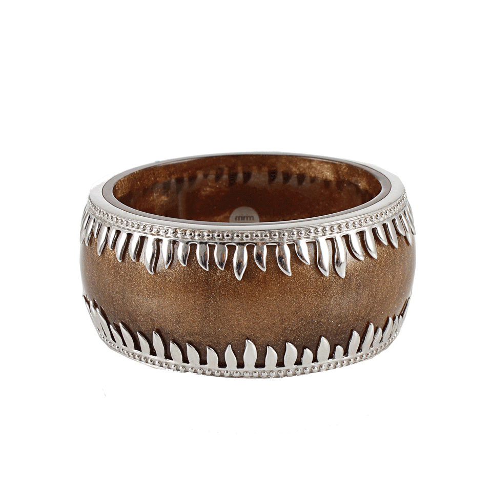 MIRIAM SALAT-Wildgrass Resin Cuff Bracelet-BRNZ/SLV