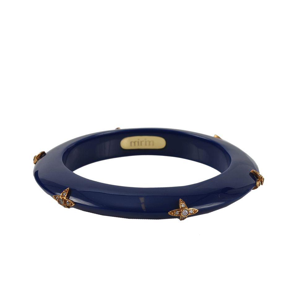 MIRIAM SALAT-Starlet Navy Resin Bangle-GOLD