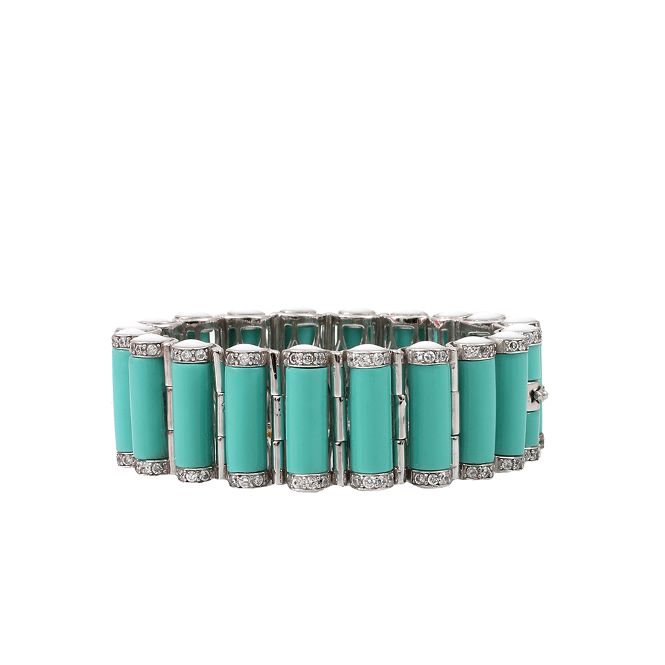 MIRIAM SALAT-Small Tribal Rod Bracelet-TURQ