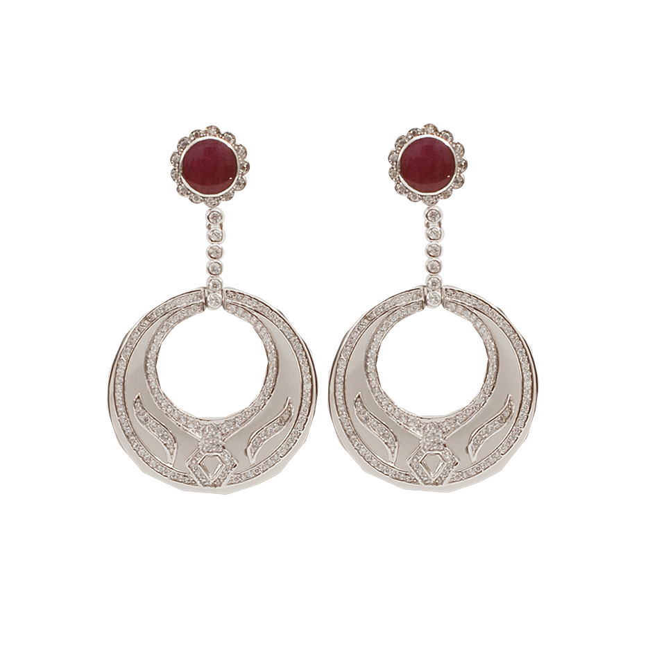 MIRIAM SALAT-Transparent Canopy Earrings-BLK/SLVR