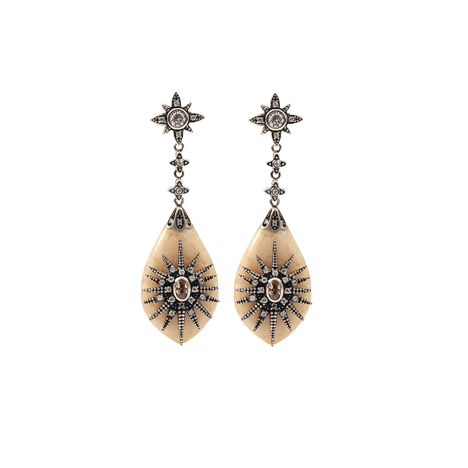 MIRIAM SALAT-Marquis Drop Earrings-IVORY