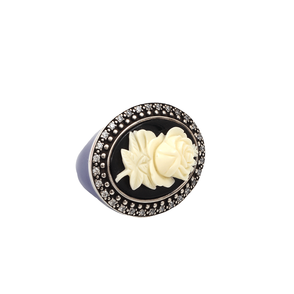 MIRIAM SALAT-Cameo Ivory And Rose Ring-BLUE