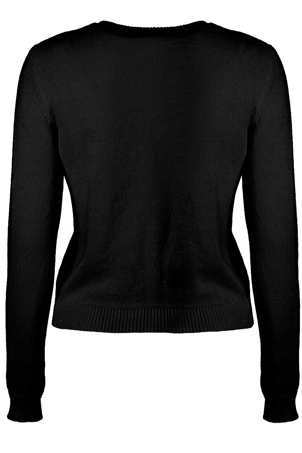  Paillette Sequin Long Sleeve Cardigan - Black-BLACK-XS-CLOTHINGTOPCARDIGAN-MISH 