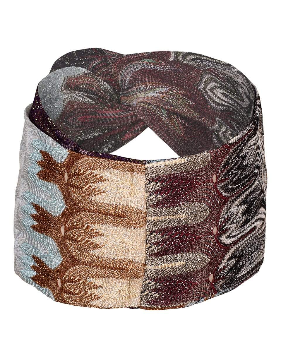 MISSONI-Multicolor Lurex Headband-RED/BLUE