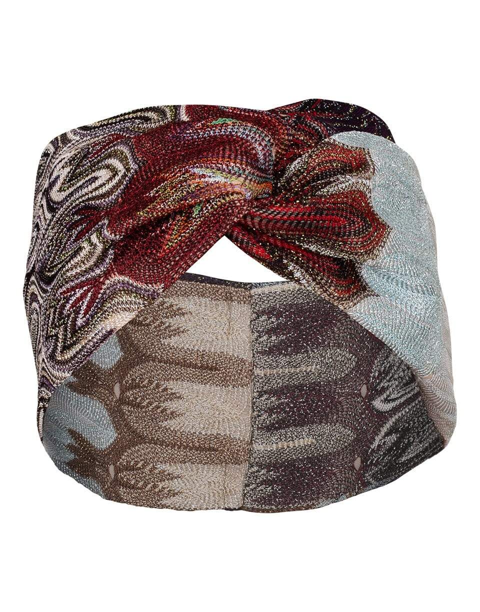 MISSONI-Multicolor Lurex Headband-RED/BLUE