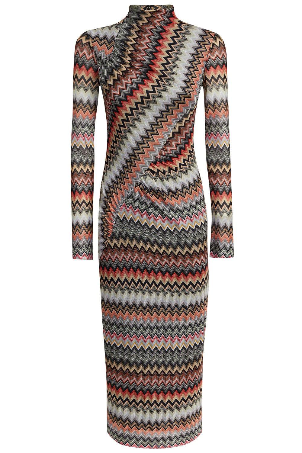 MISSONI-Mock Neck Midi Dress-
