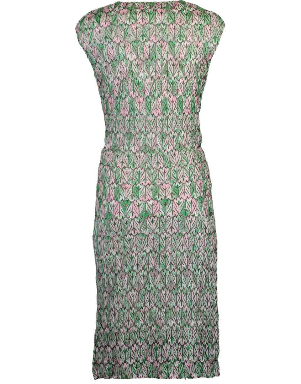 MISSONI-Sleeveless V-Neck Knee Length Print Dress-