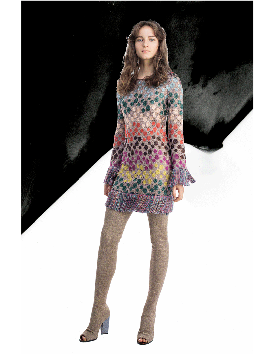 MISSONI-Multi Dot Print Dress-