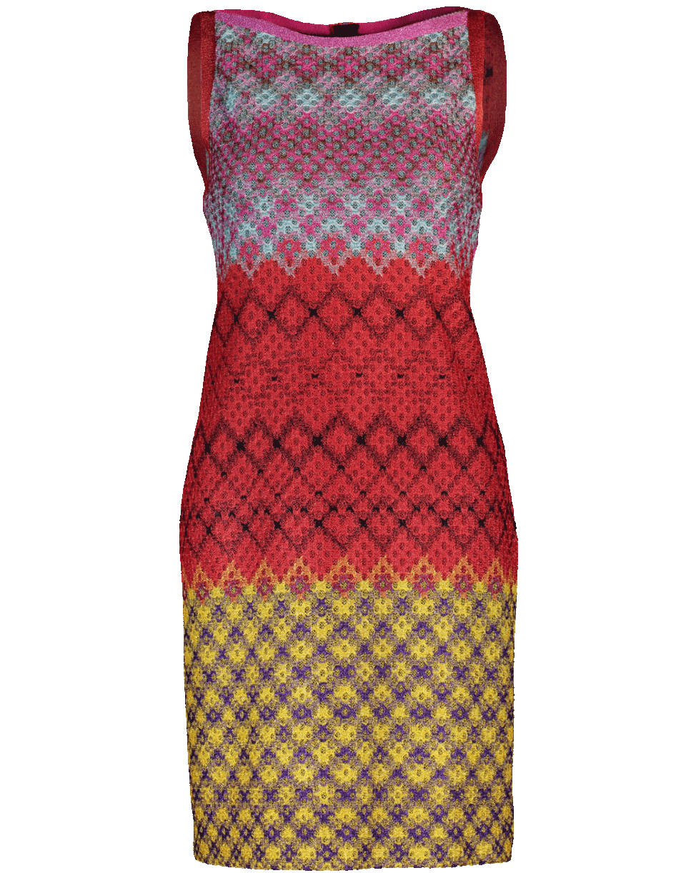 MISSONI-Pizzo Rombo Lame Shift Dress-
