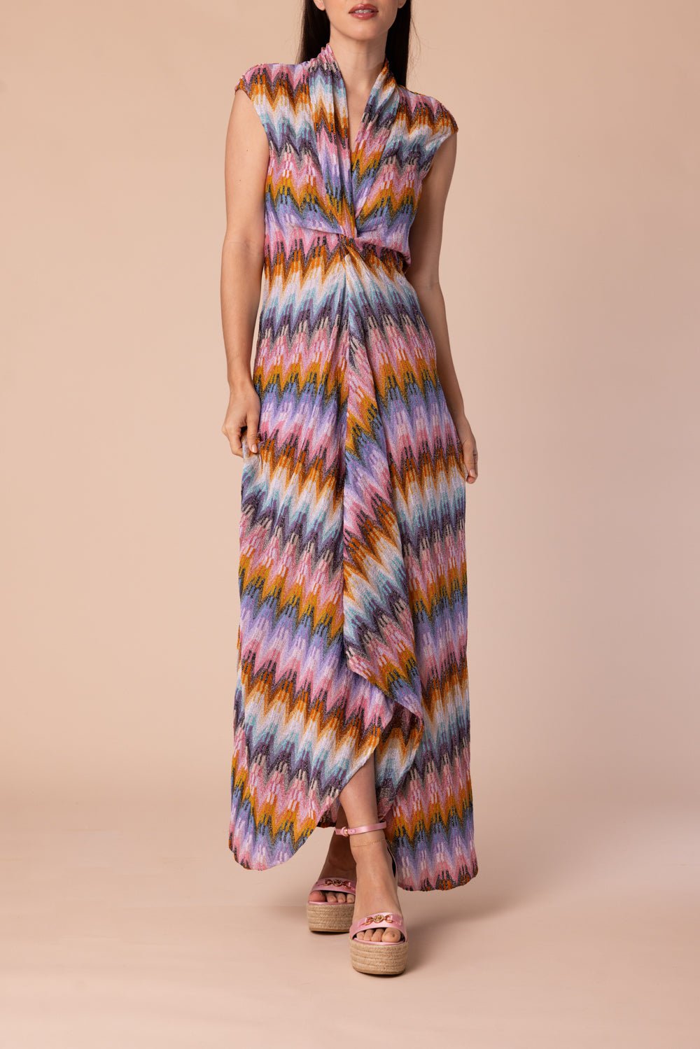  MISSONI-V Neck Maxi Dress- 