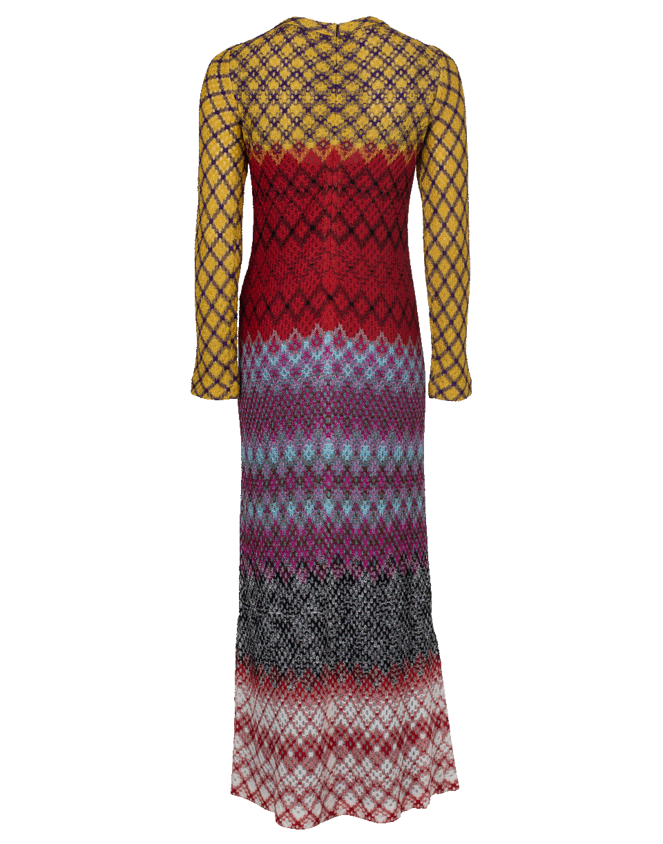 MISSONI-Pizzo Rombo Lamé Midi Dress-