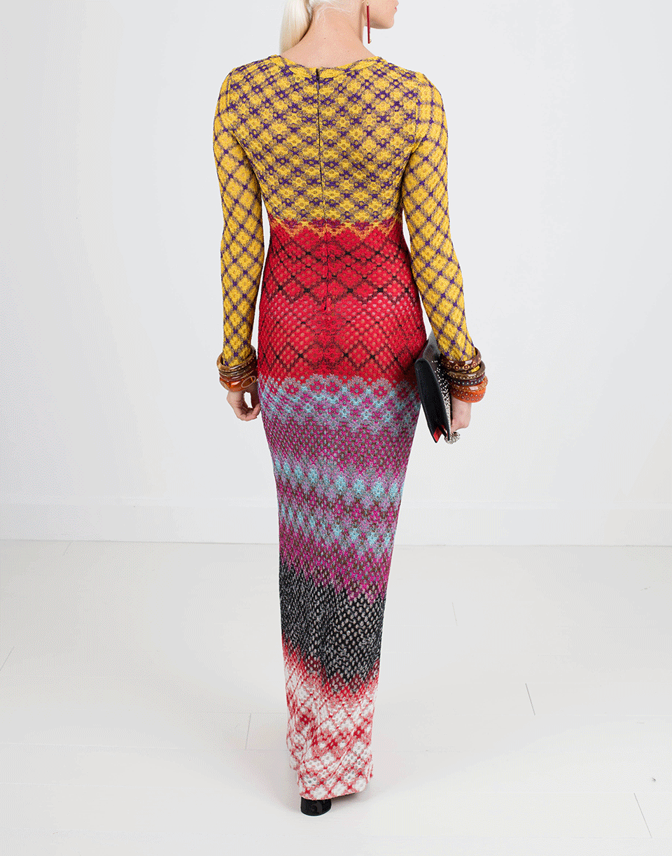 MISSONI-Pizzo Rombo Lamé Midi Dress-