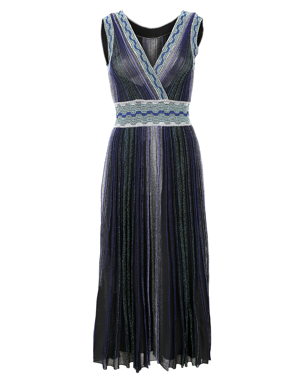 MISSONI-Ribbed Dress-NAVY