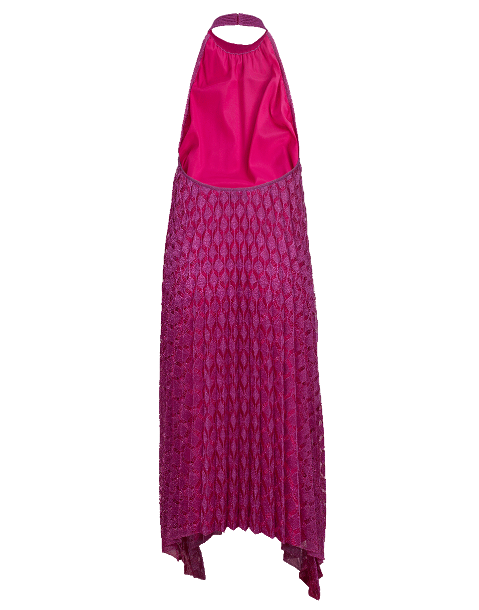 MISSONI-Halter Plisse Dress-PINK