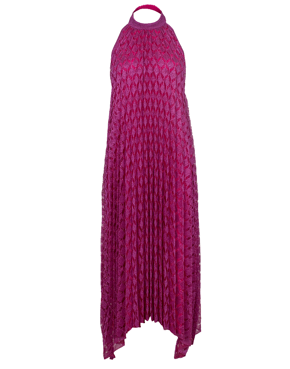 MISSONI-Halter Plisse Dress-PINK