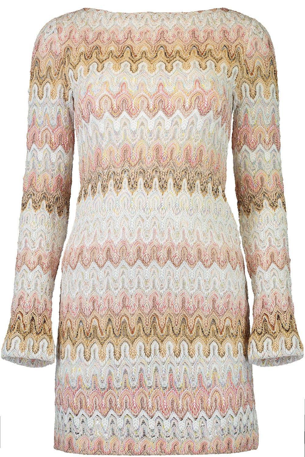MISSONI-Long Sleeve Short Dress-