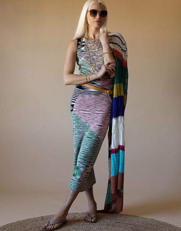 MISSONI-Space Dye Knit Midi Dress-