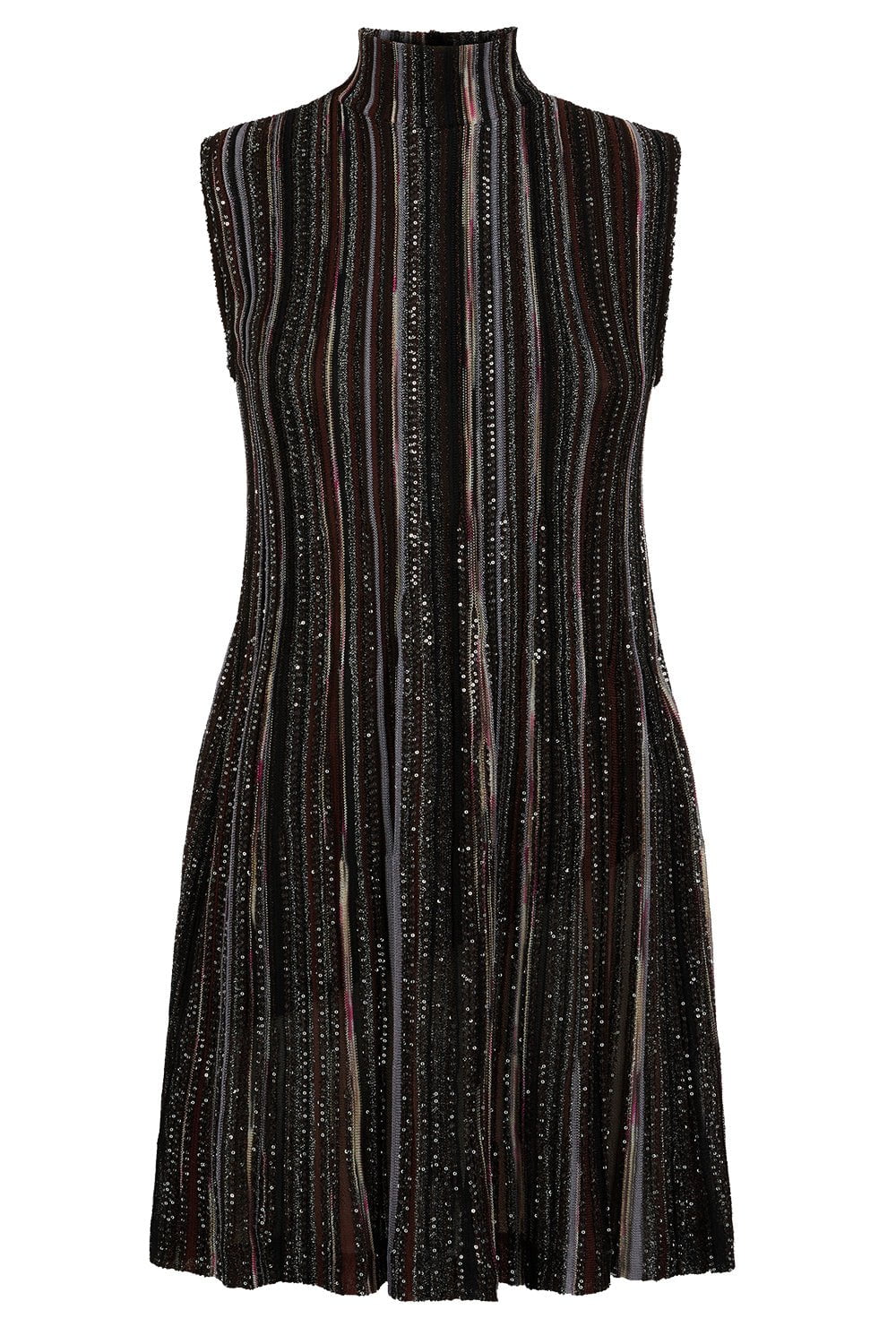 MISSONI-Sleeveless Mockneck Mini Dress-