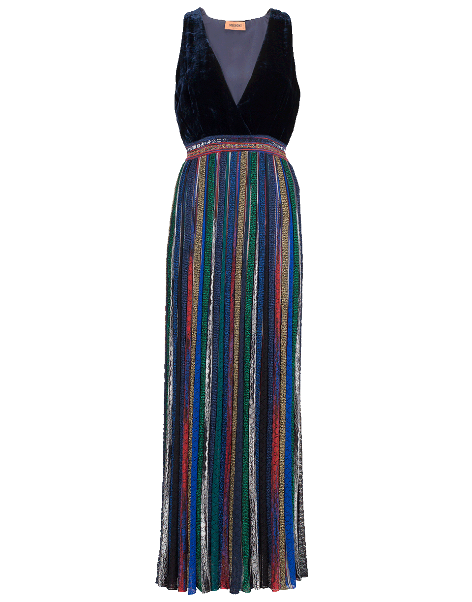 MISSONI-Velvet Top Gown-NAVY