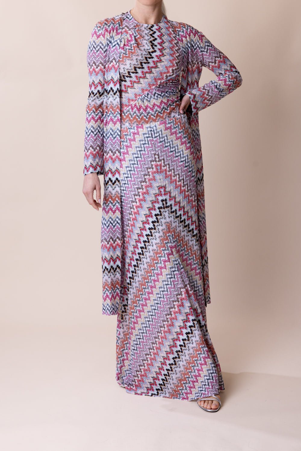 MISSONI-Maxi Skirt - Pink White-
