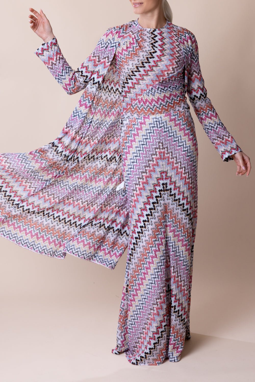 MISSONI-Maxi Skirt - Pink White-