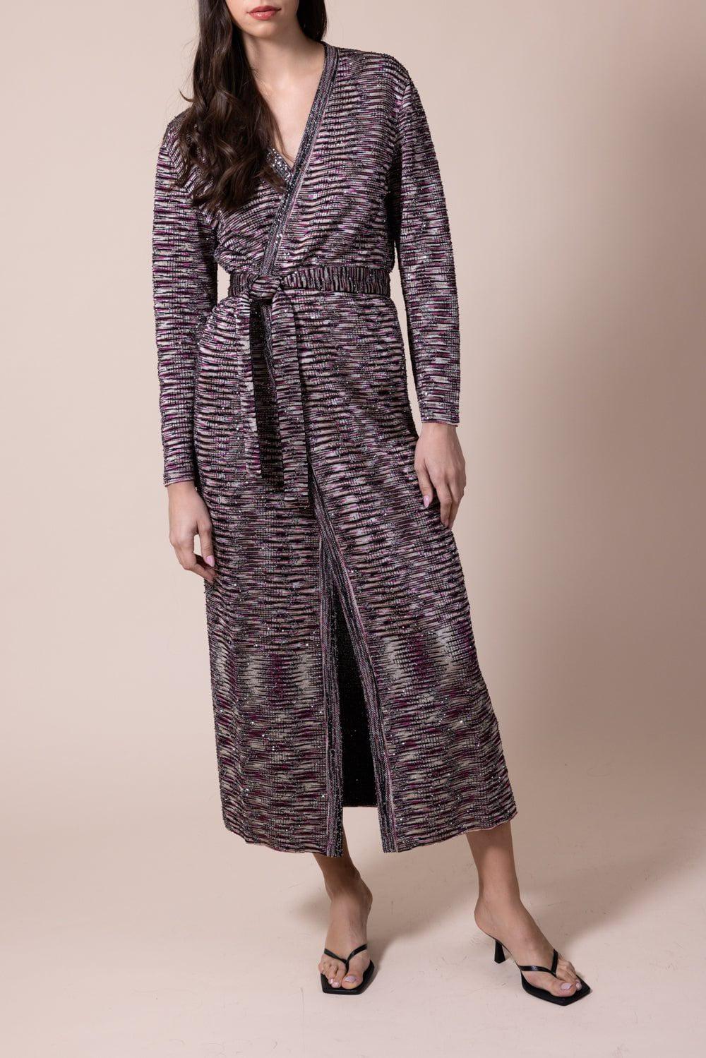 MISSONI-Paillette Sequin Long Cardigan-
