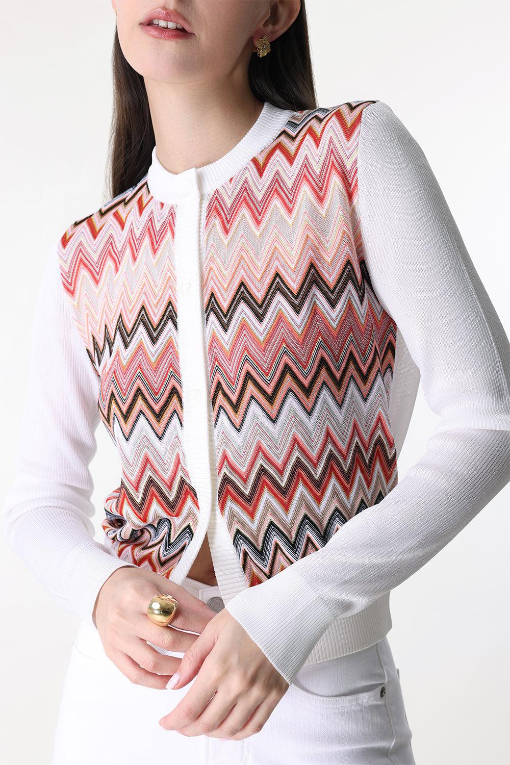 Multi Tone Cardigan-LTTONEWH-40-CLOTHINGTOPCARDIGAN-MISSONI
