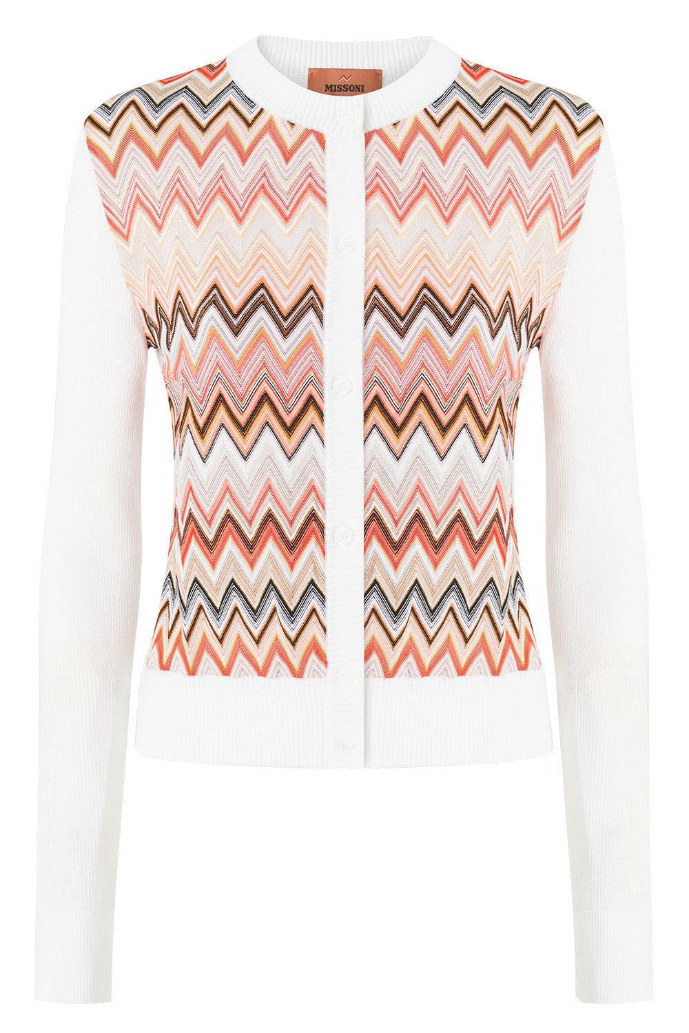 Multi Tone Cardigan-LTTONEWH-40-CLOTHINGTOPCARDIGAN-MISSONI
