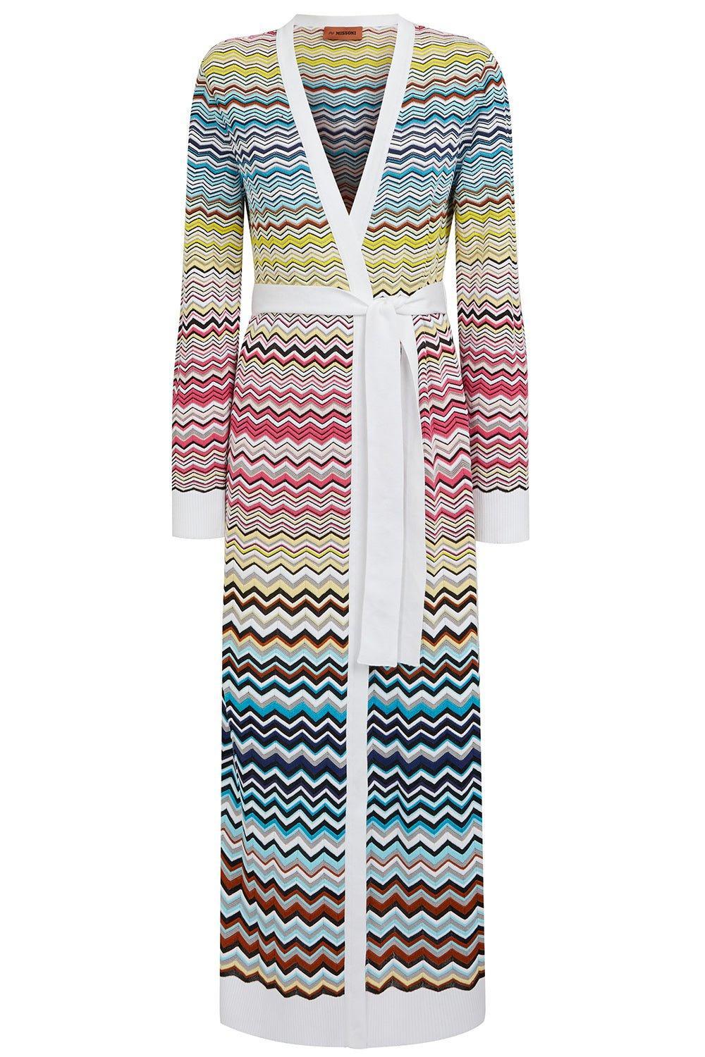 MISSONI-Chevron Long Cardigan-