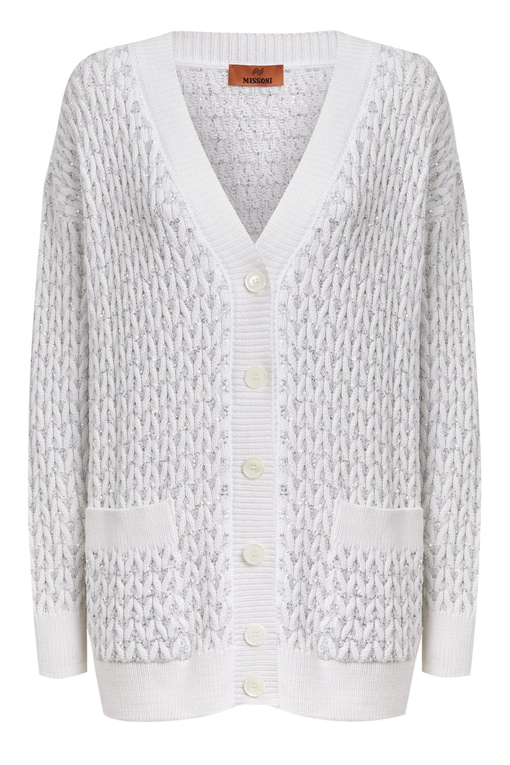 MISSONI-Oversized Cardigan - Silver-