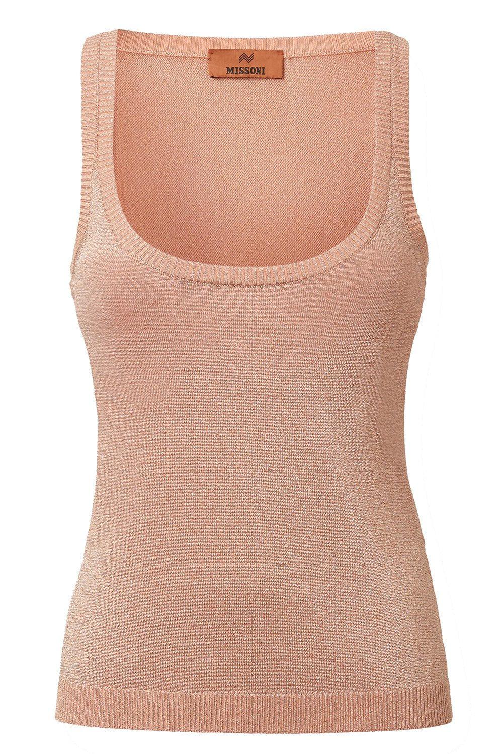 MISSONI-Scoop Neck Tank - Light Pink-