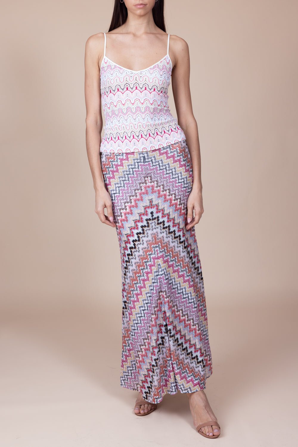MISSONI-Strappy Scoop Neck Tank Top-
