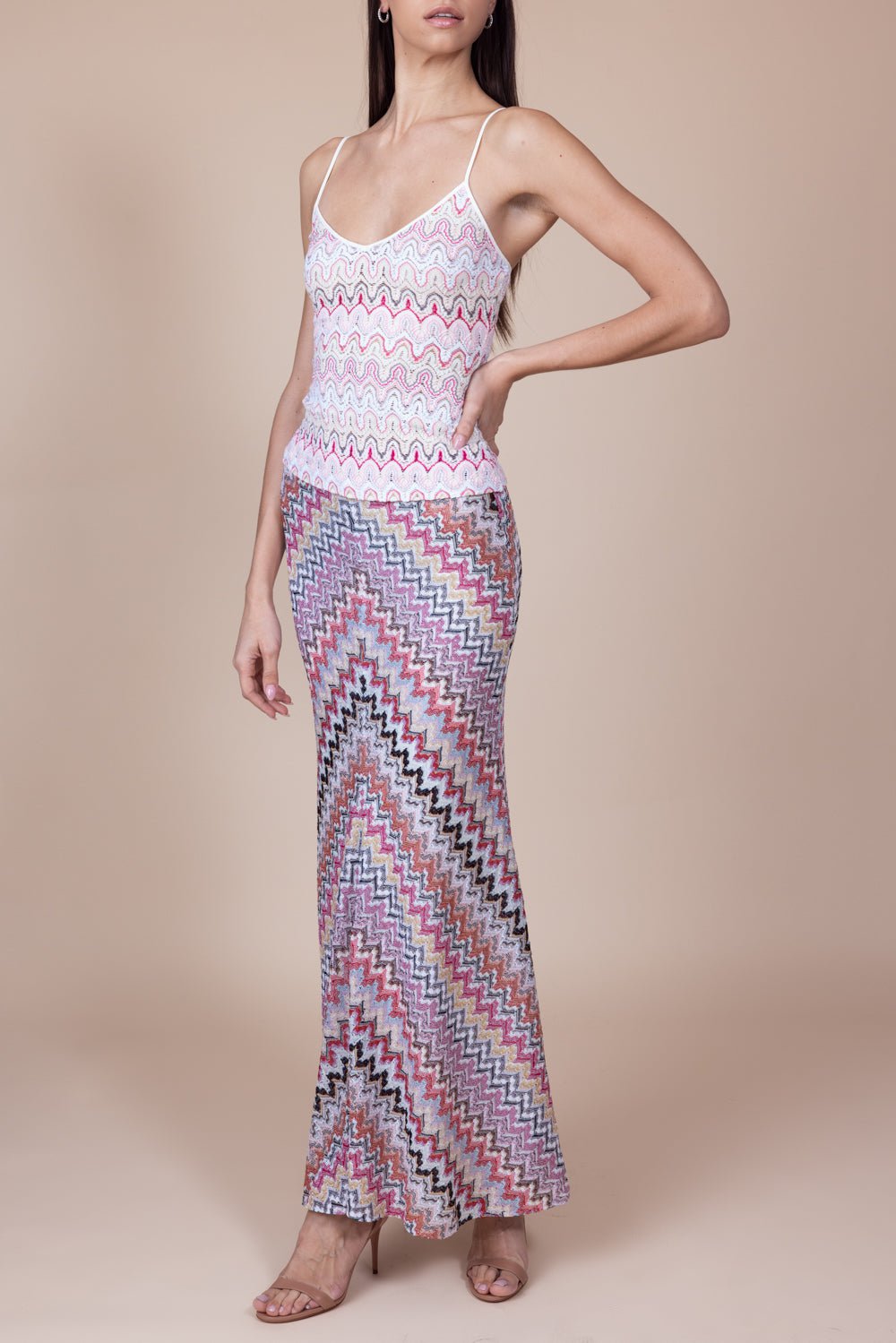MISSONI-Strappy Scoop Neck Tank Top-