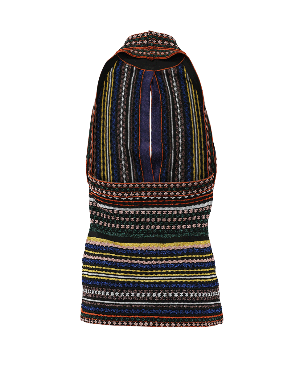 MISSONI-Lamé Fitted Halter Top-BLACK
