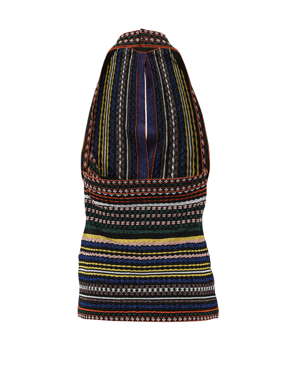 MISSONI-Lamé Fitted Halter Top-BLACK