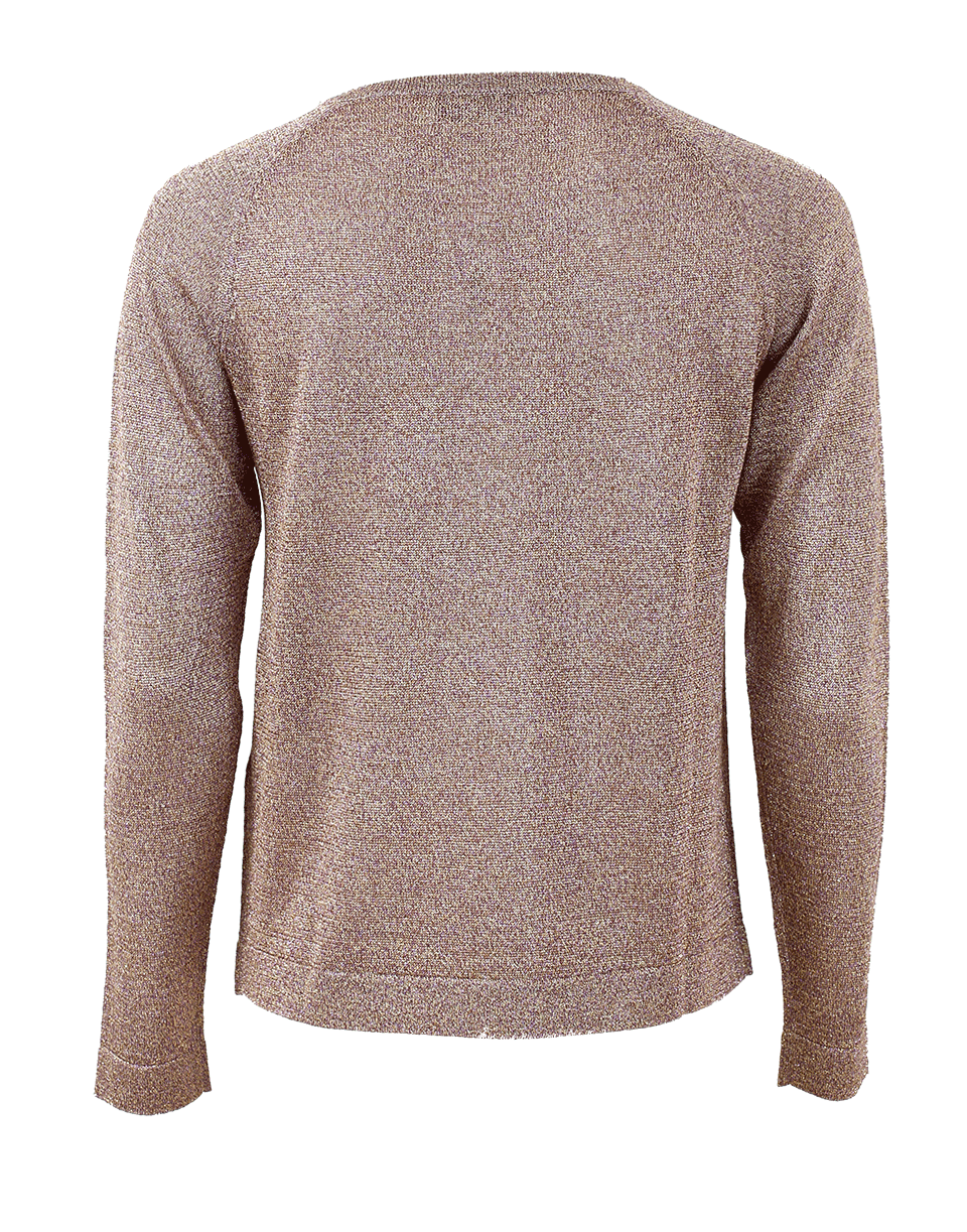 MISSONI-Lamé Pullover-MAUVE