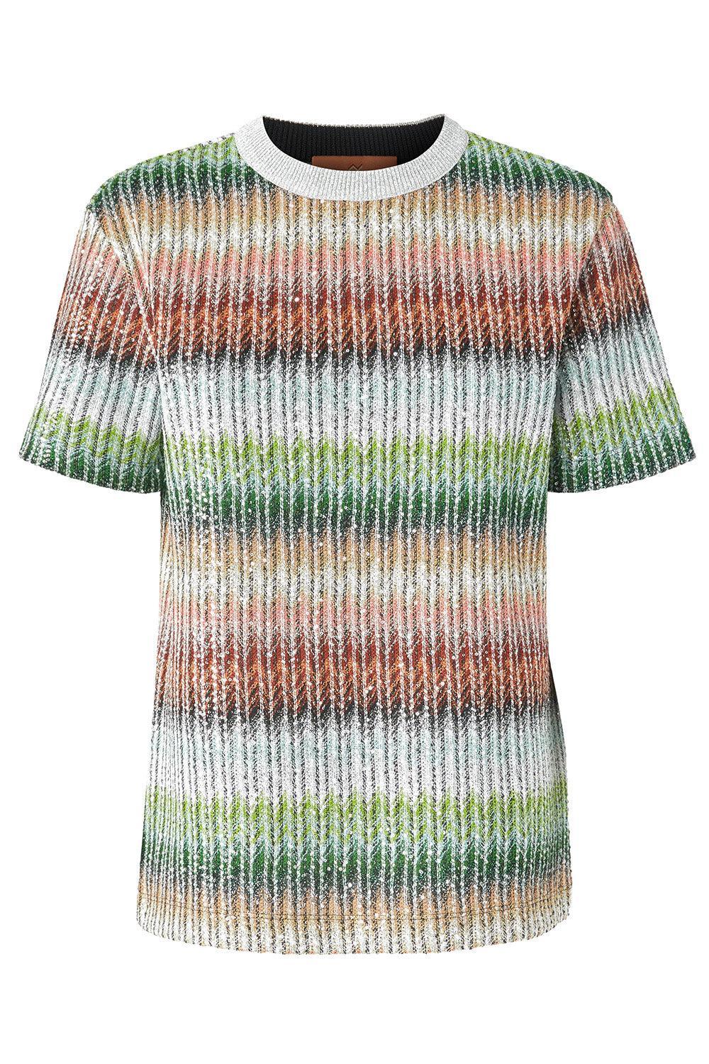 Short Sleeve Knit T-Shirt-GRNRDSKY-XS-CLOTHINGTOPT-SHIRT-MISSONI
