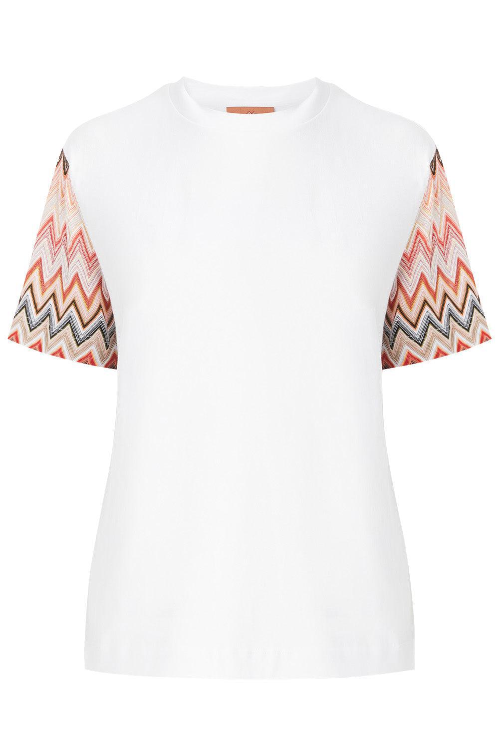 Multi Tones Short Sleeve tee-WHBKRDCR-XS-CLOTHINGTOPT-SHIRT-MISSONI
