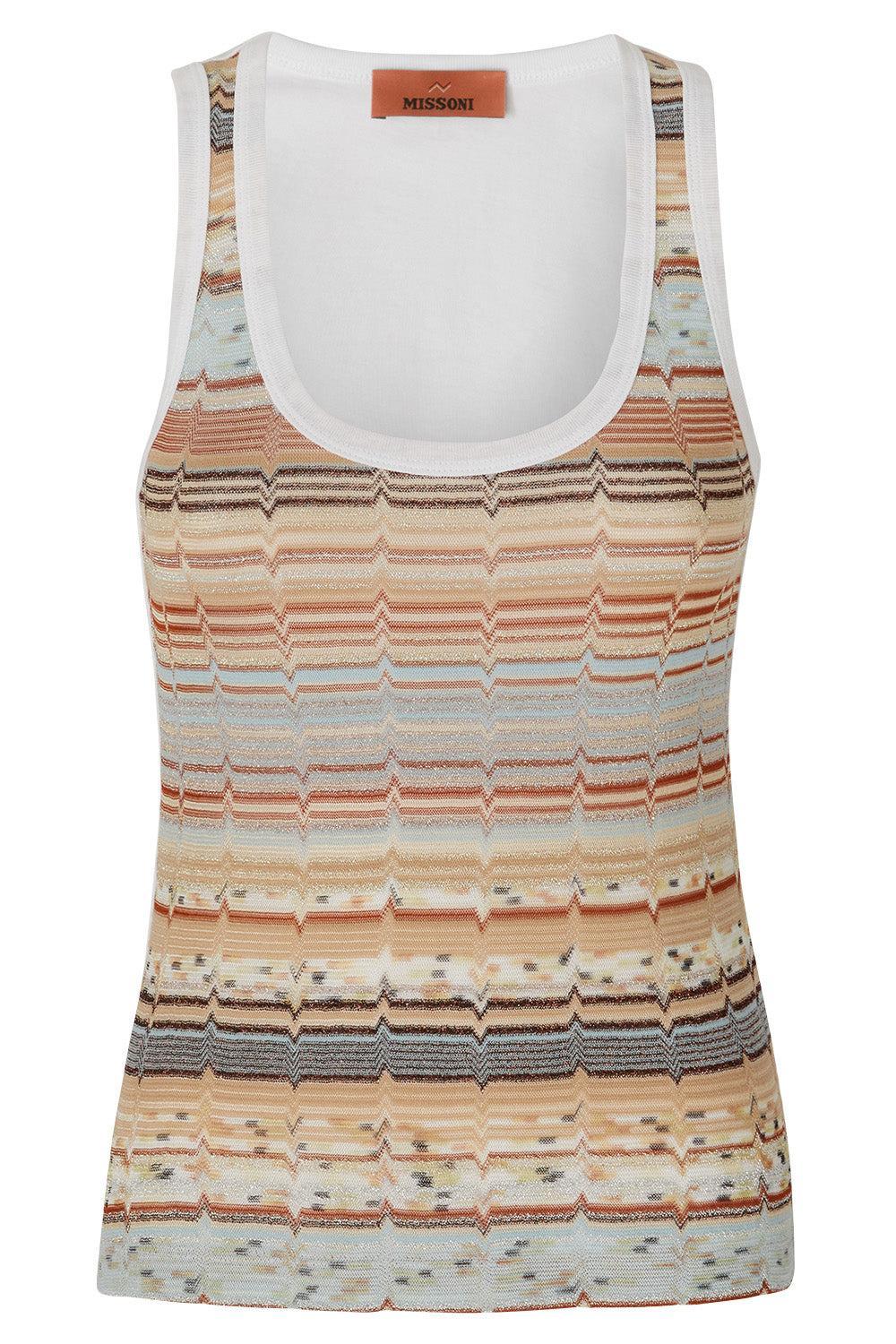 Knitted Insert Motif Tank