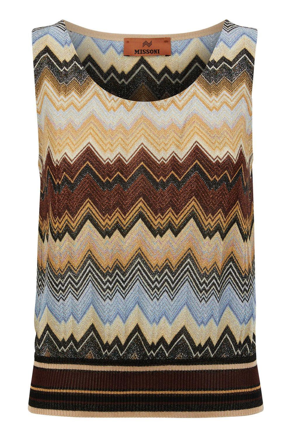 MISSONI-Lurex Knit Tank Top-