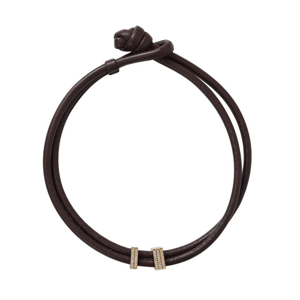 MIZUKI-Diamond Slider Wrap Bracelet/Choker-YELLOW GOLD