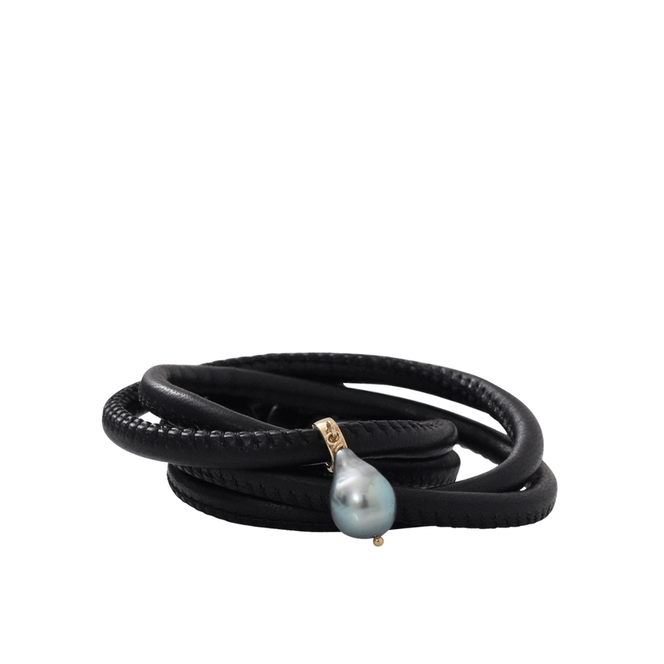 MIZUKI-Tahitian Pearl Wrap Bracelet-YELLOW GOLD
