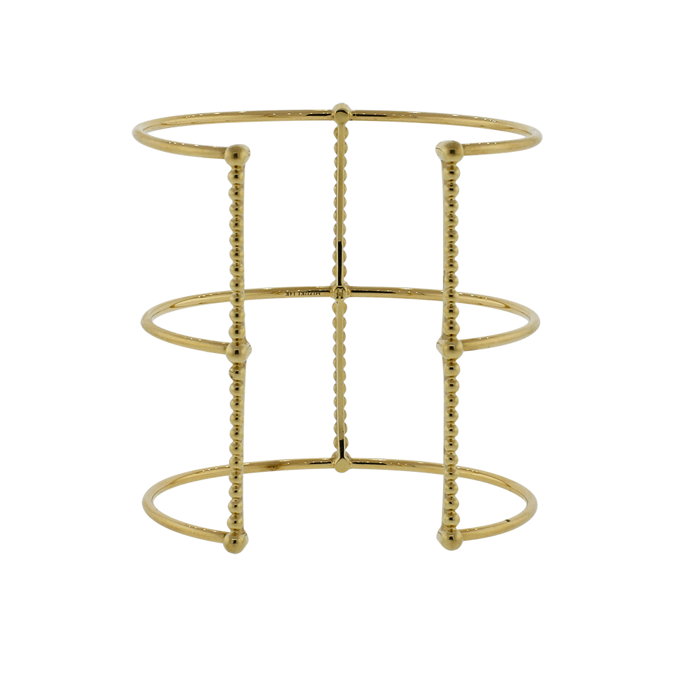 MIZUKI-Diamond Bar Gladiator Cuff-YELLOW GOLD