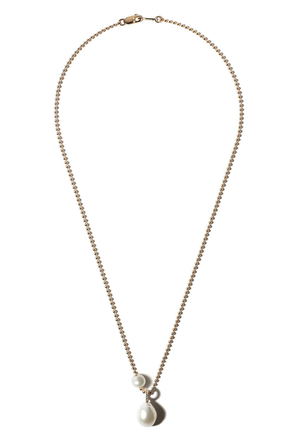 MIZUKI-Small Ball Chain Necklace-YELLOW GOLD