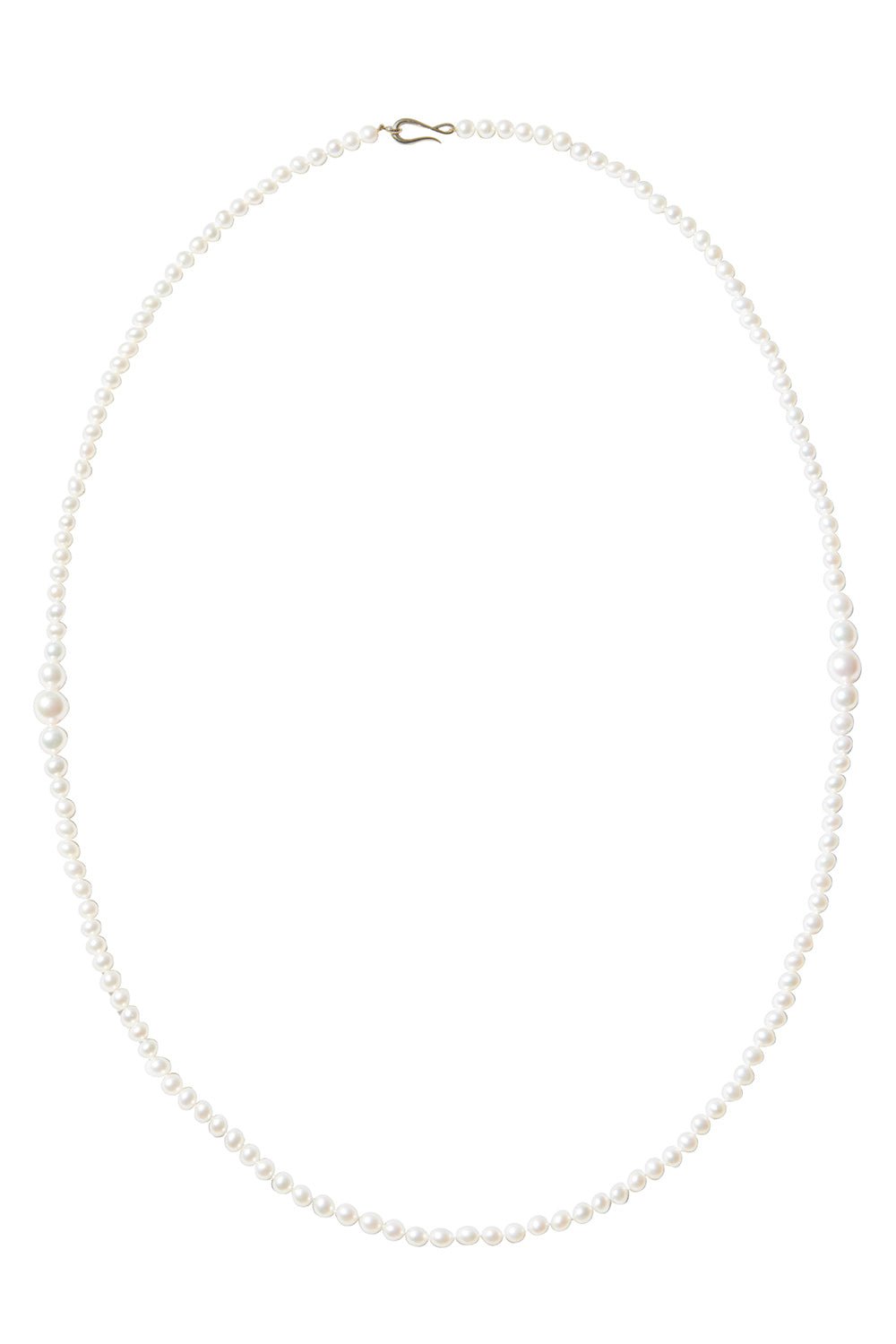 MIZUKI-Graduated Freshwater Pearl Necklace-YELLOW GOLD