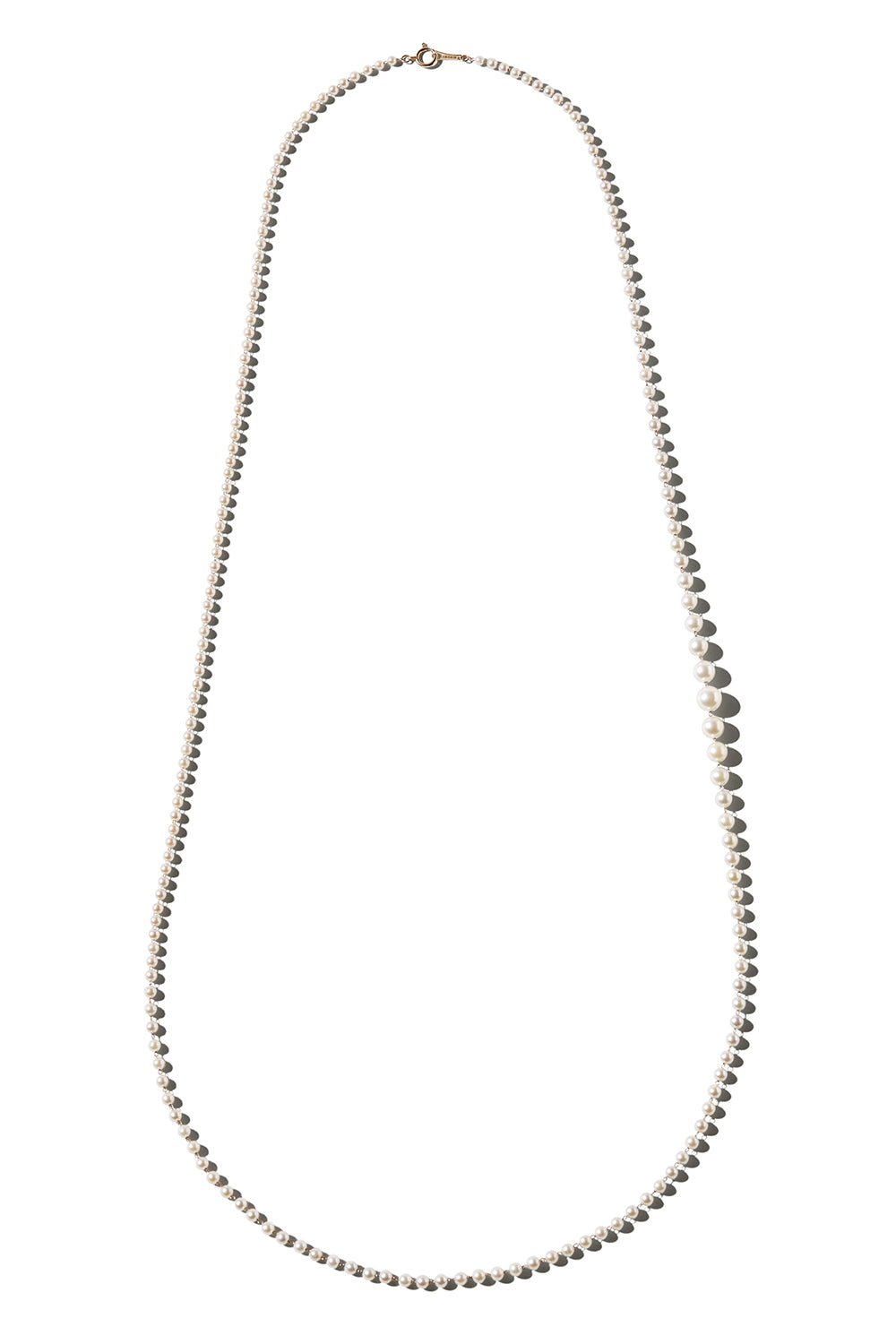 MIZUKI-Graduating Akoya Pearl Necklace-YELLOW GOLD