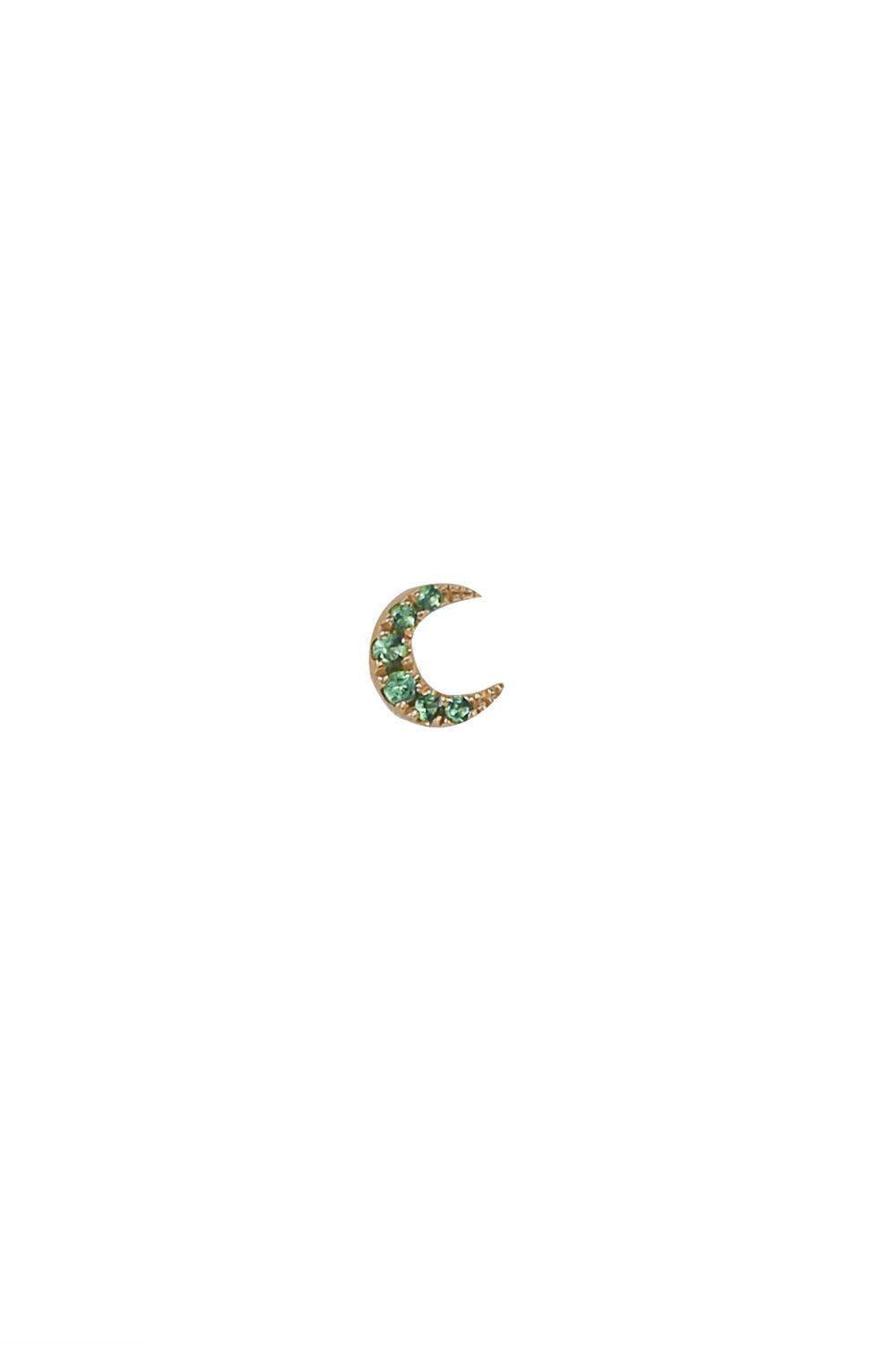 Ayla Garnet Moon End-YELLOW GOLD-JEWELRYFINE JEWELPIERCING-MODERN MOOD