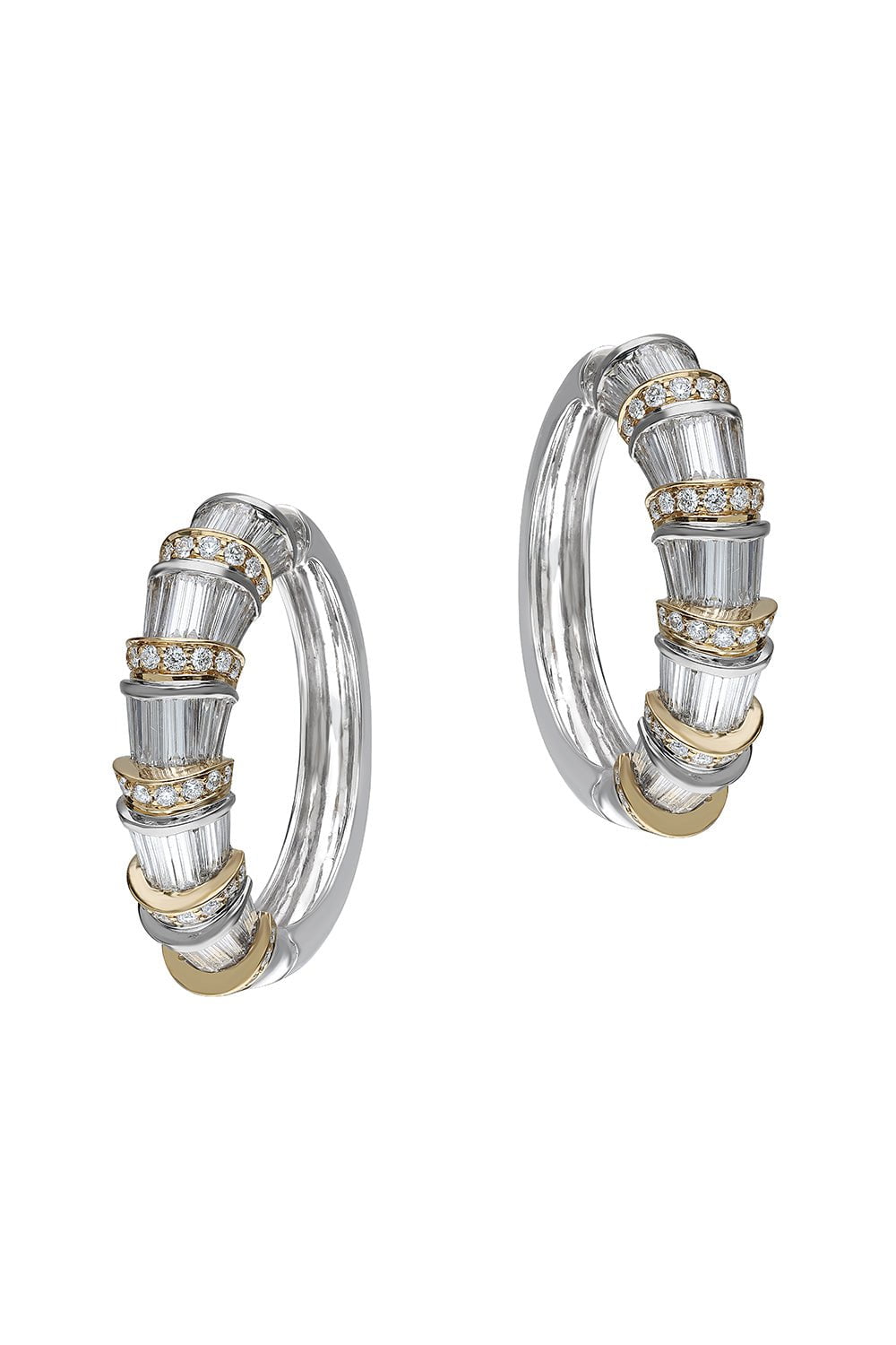 MOKSH-Diamond Bar Nuur Earrings-WHITE GOLD