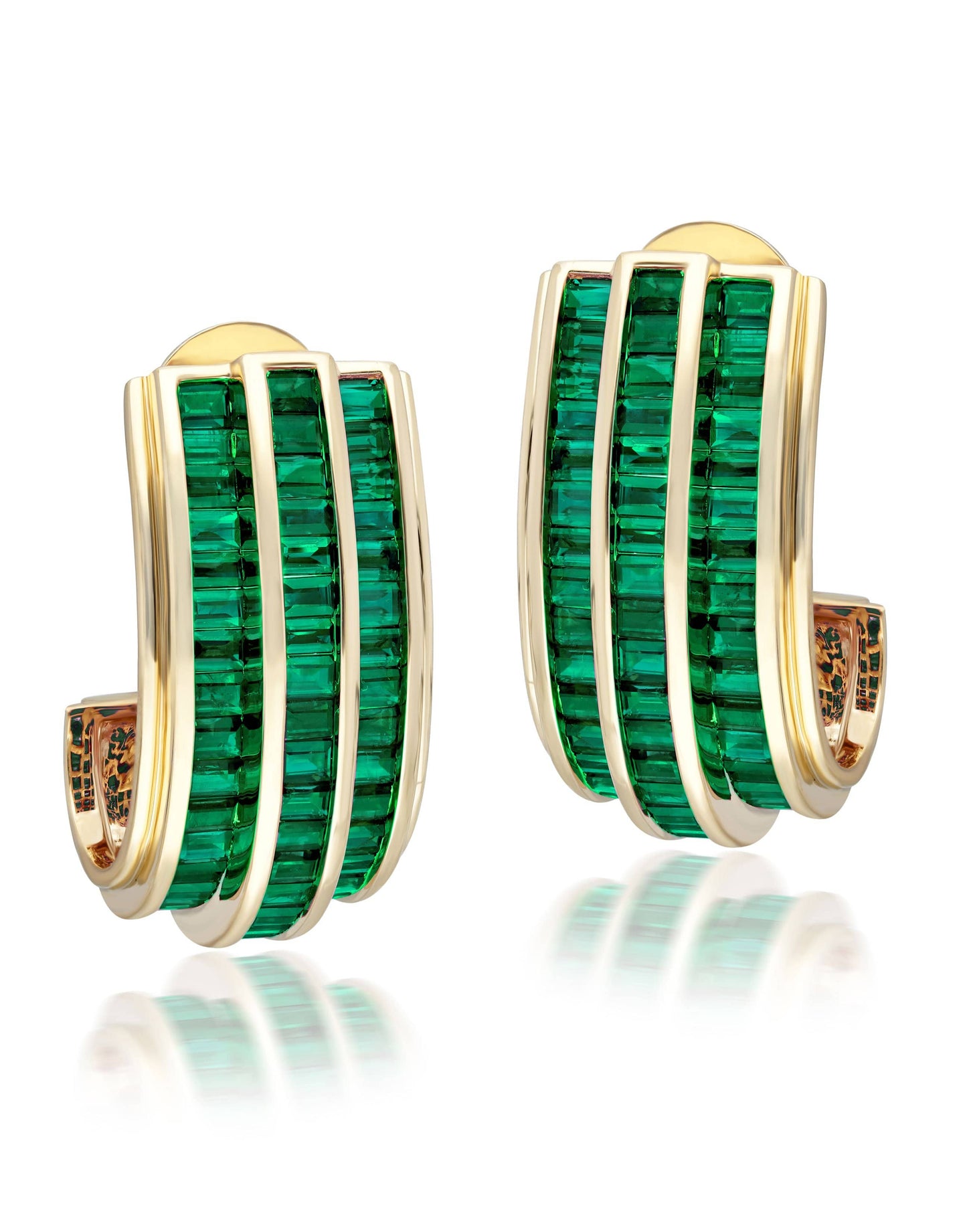 MOKSH-Paro Emerald Earrings-YELLOW GOLD